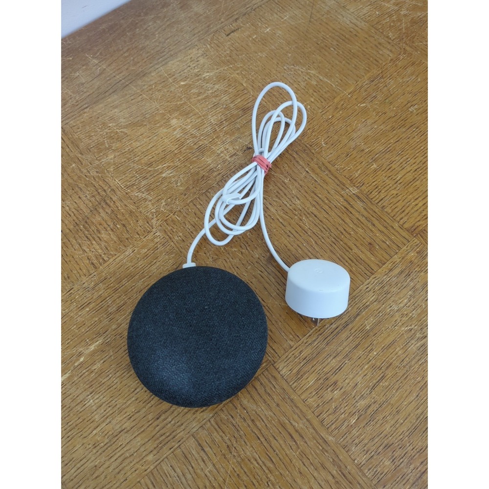 Google Nest Mini Model: H0A Gen 1 Smart Speaker Gray w/ Power Cable TESTED